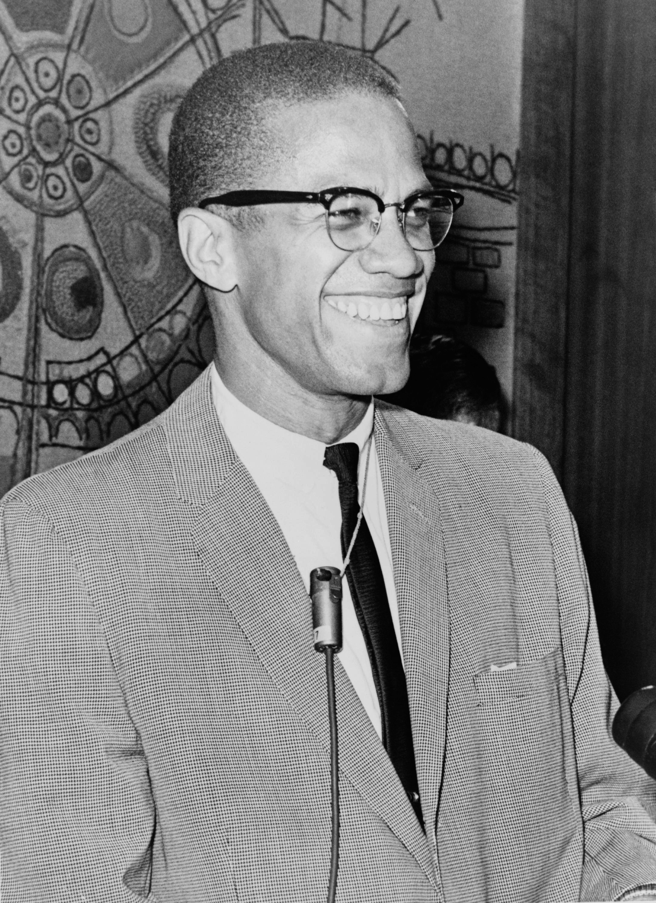 Portrait des Brgerrechtlers Malcolm X.