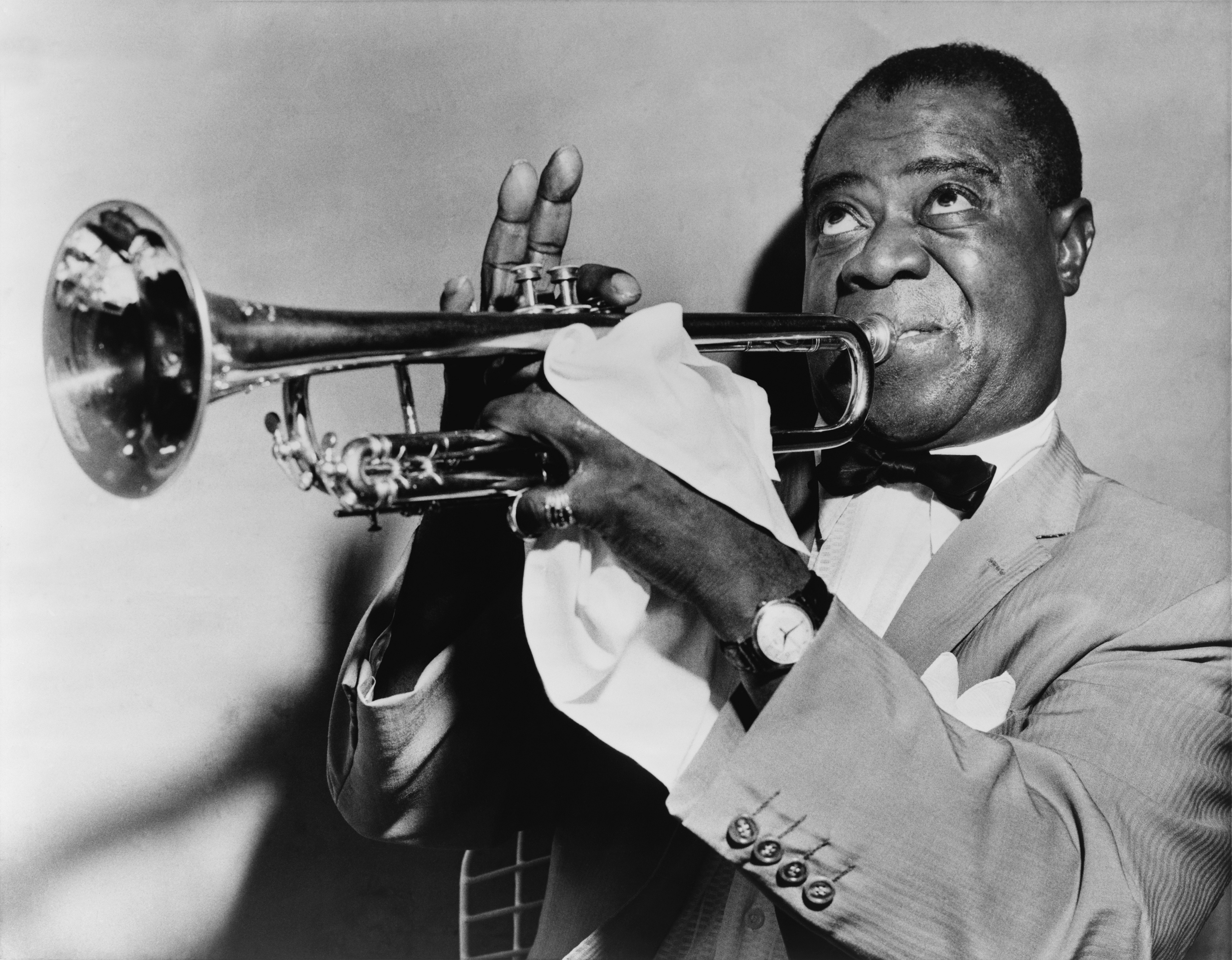 Der Jazz-Musiker Louis Armstrong.