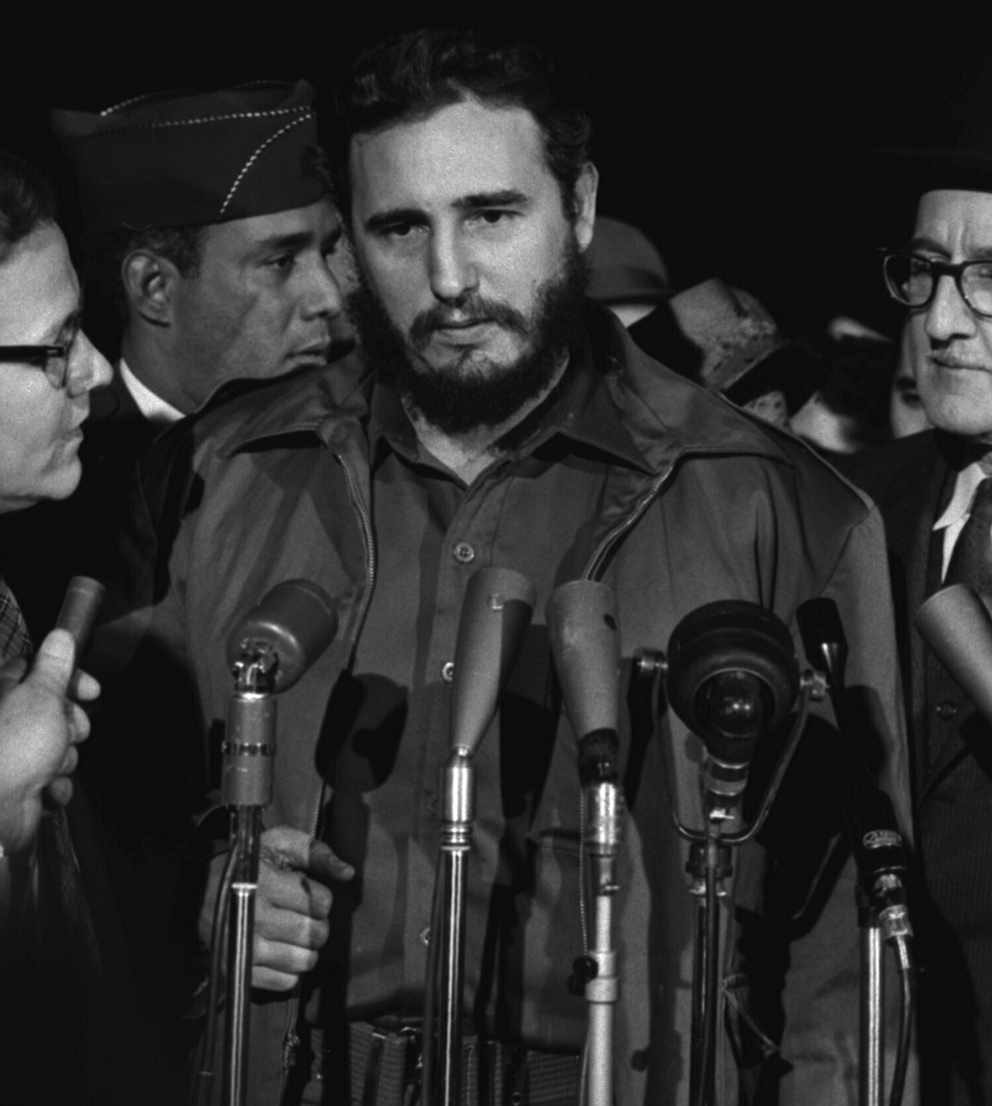 Fidel Castro bei einer Rede.